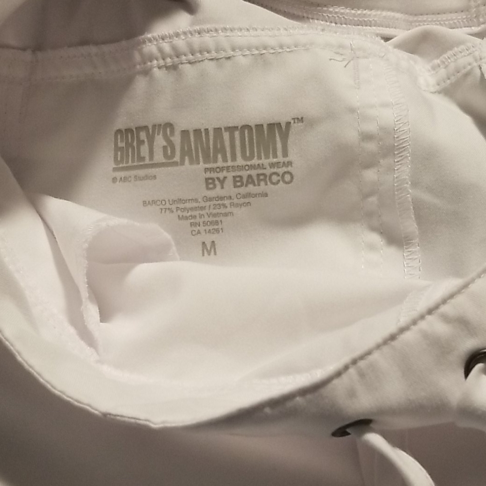 White Grey's Anatamony Scrub Set